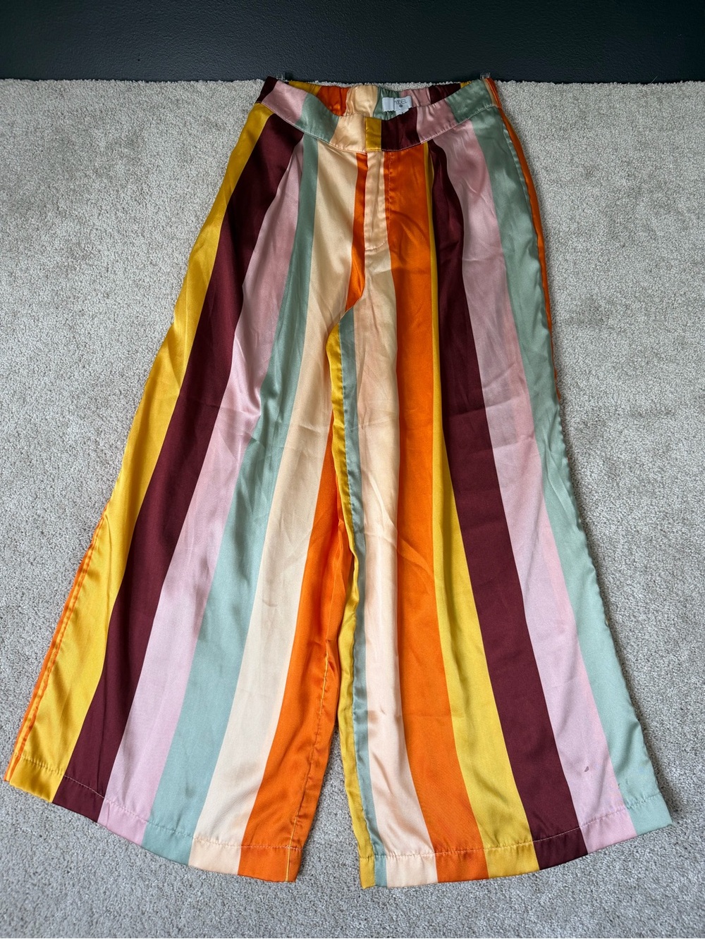 Fe Noel x Target Women's Vertical Stripe Print‎ Wide Leg Pants Size Small